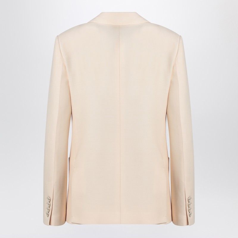 VALENTINO Luxury Wool and Silk Tailored Single-Breasted Jacket