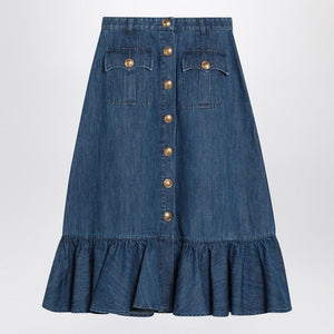 VALENTINO Chic Denim Midi Skirt for Women