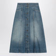 VALENTINO Washed Denim Midi Skirt