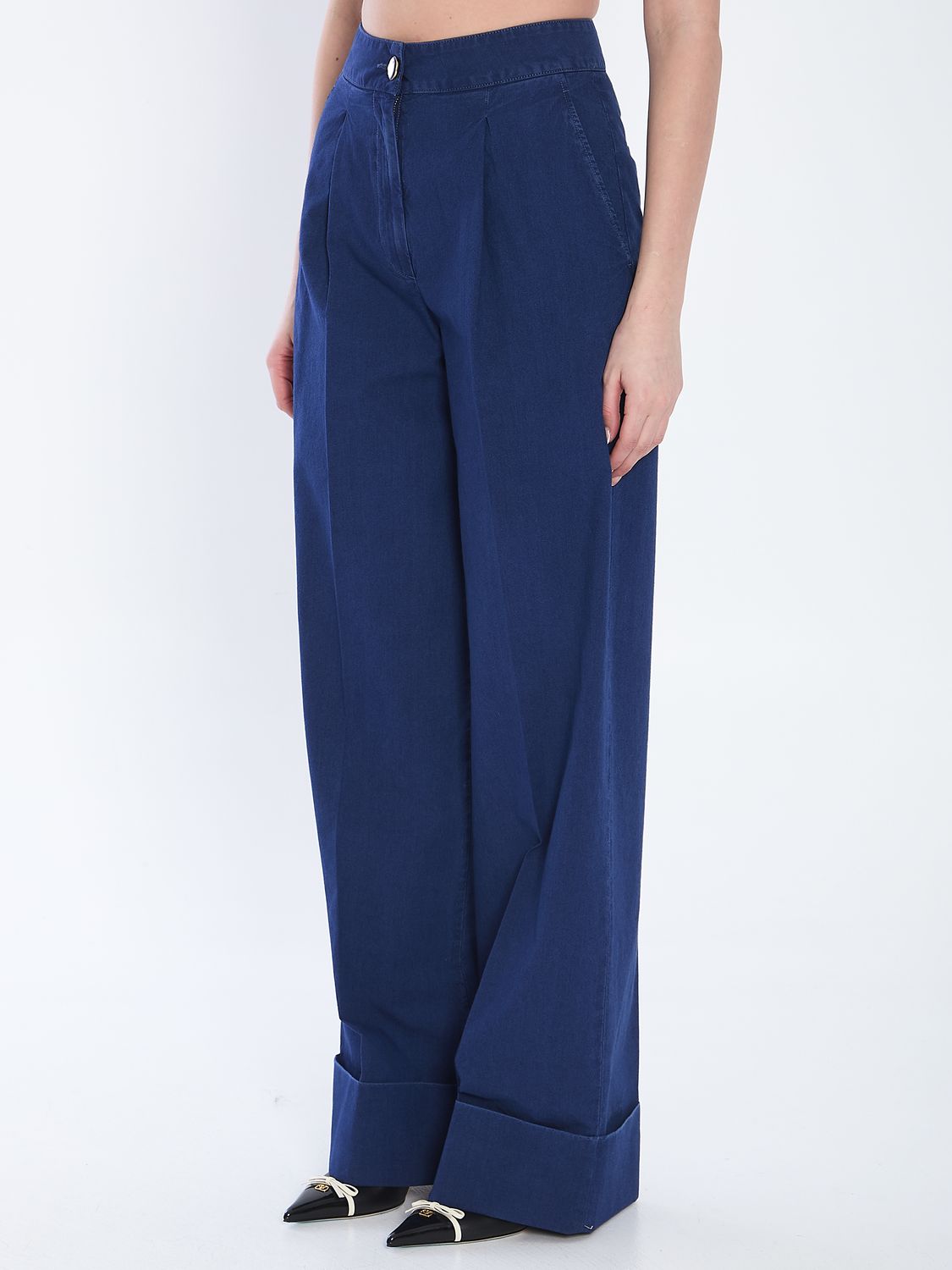 VALENTINO GARAVANI Wide Leg Denim Trousers - Size 40