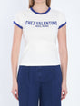 VALENTINO GARAVANI Short Sleeve Crewneck T-Shirt with Electric Blue Print - Size S