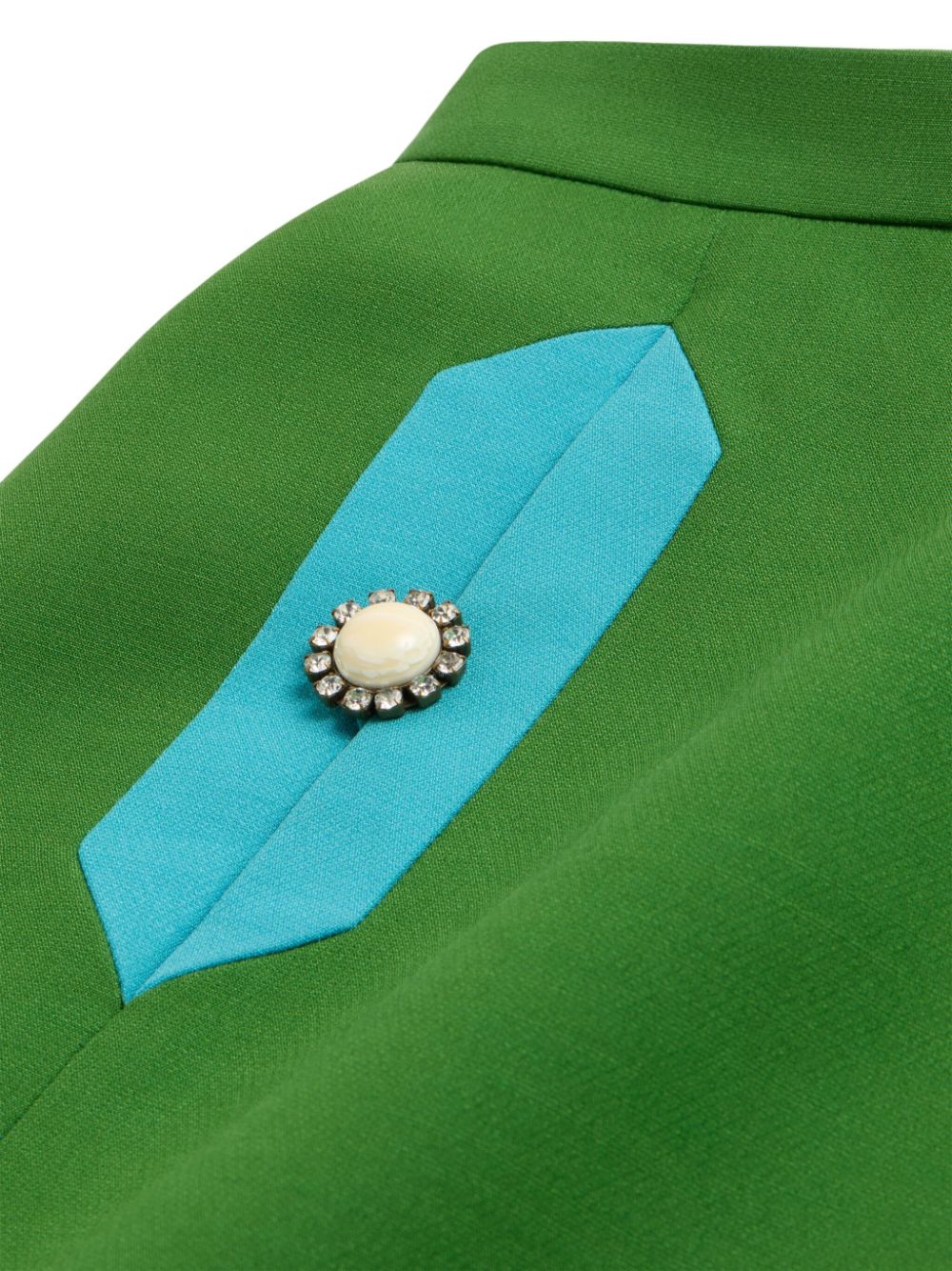 VALENTINO Mini Skirt with Elegant Brooch Detail