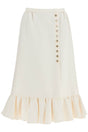 VALENTINO Long Skirt with Pleated Hem - Women's Fashion