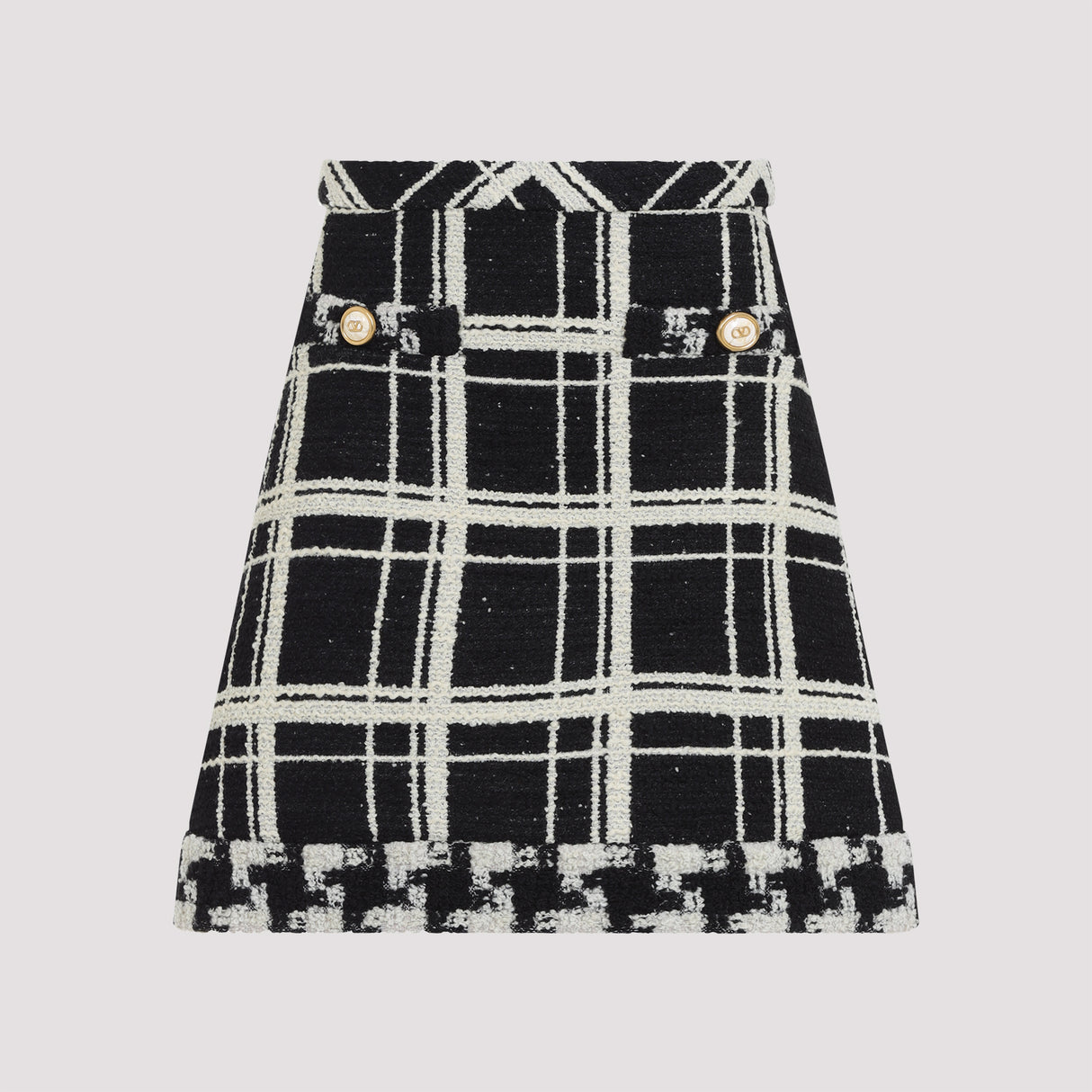 VALENTINO Elegant Wool Blend Mini Skirt