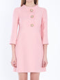 VALENTINO GARAVANI Mini Couture Dress with High Collar and Jewel Buttons