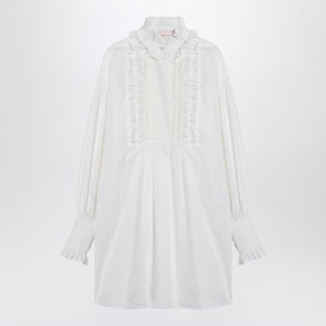 VALENTINO Stylish Mini Chemisier Dress with Ruffles