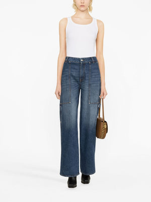 STELLA MCCARTNEY Women's Workwear Jeans with Button and Zipper Closure