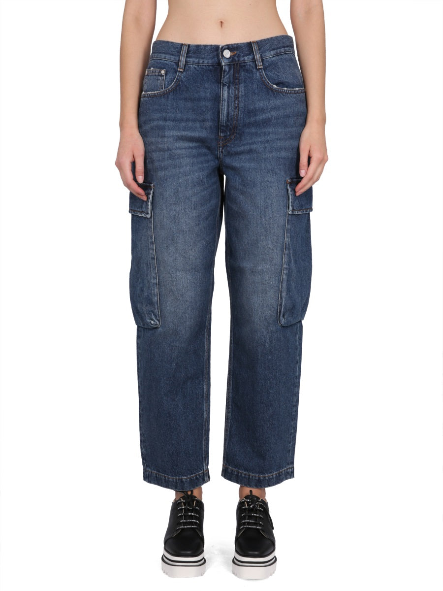 STELLA MCCARTNEY Cargo Jeans with Button Closure for Women