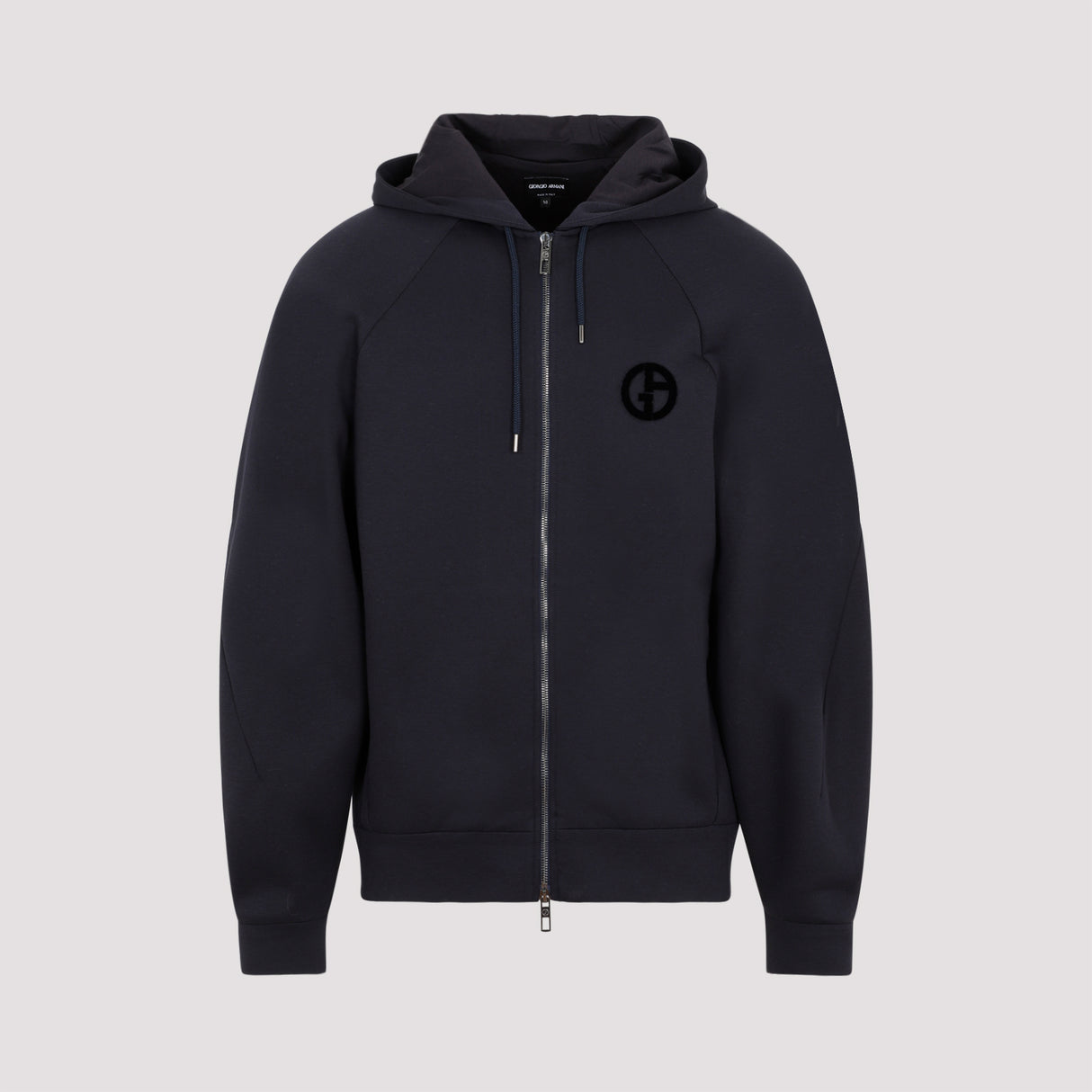 GIORGIO ARMANI Men's Velvet Effect Full Zip Hoodie