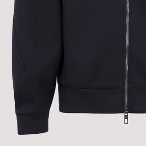 GIORGIO ARMANI Men's Velvet Effect Full Zip Hoodie