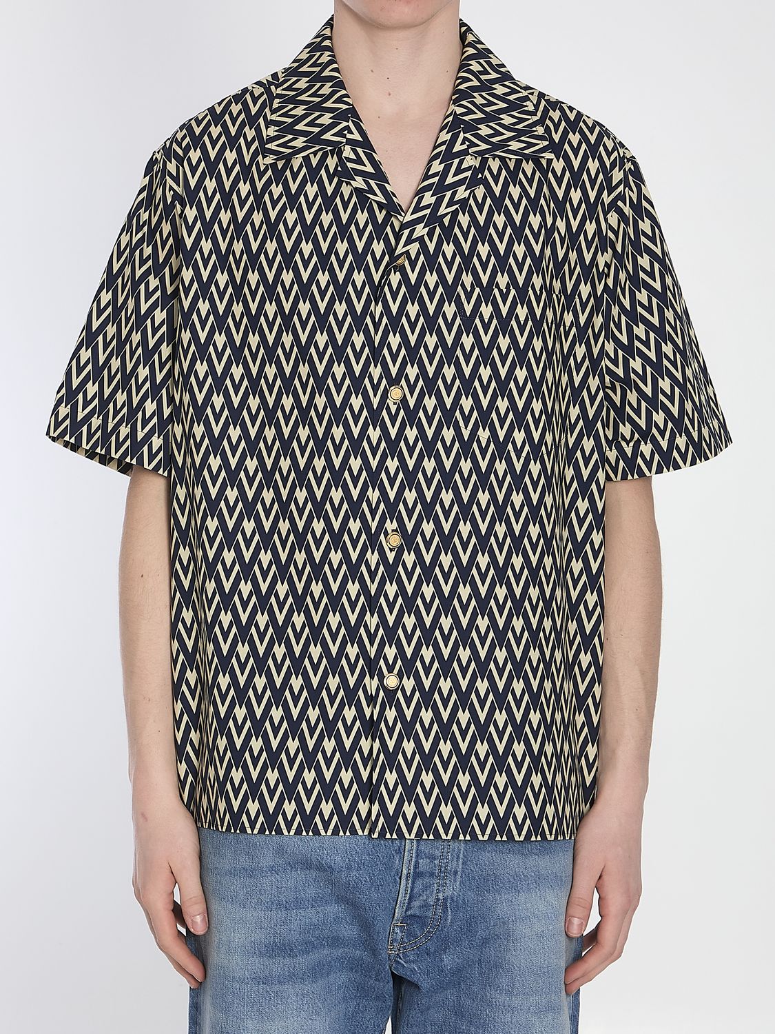 VALENTINO GARAVANI Bowling Shirt - Short-Sleeved, Size IT 50