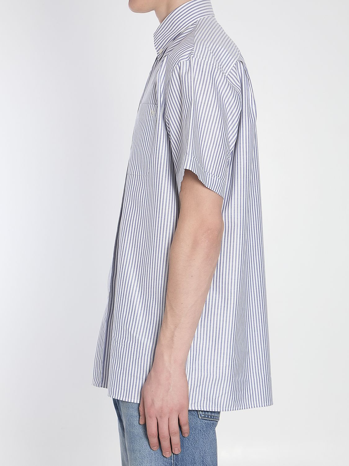 VALENTINO GARAVANI Oversized Striped Shirt - Short Sleeves