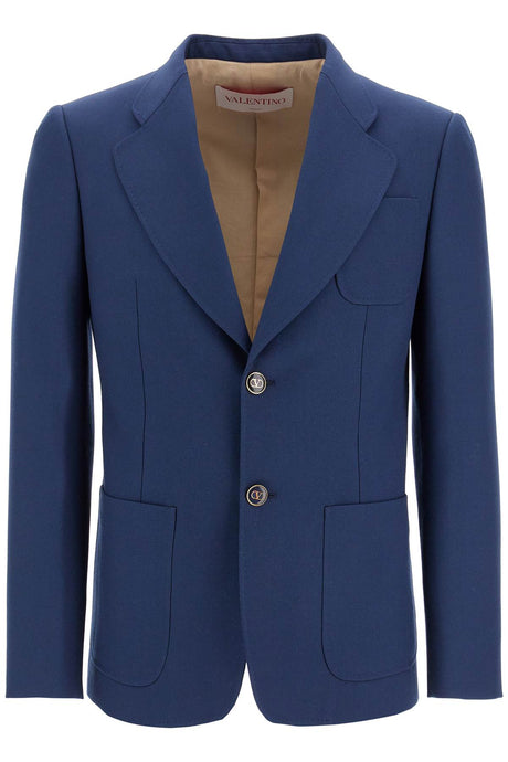 VALENTINO GARAVANI Slim Fit Virgin Wool Gabardine Jacket - Size 48