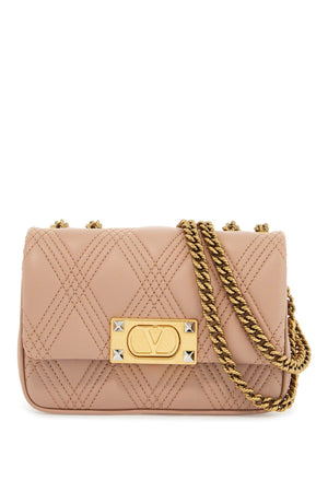 VALENTINO GARAVANI Mini Quilted Shoulder Handbag with Gold Chain