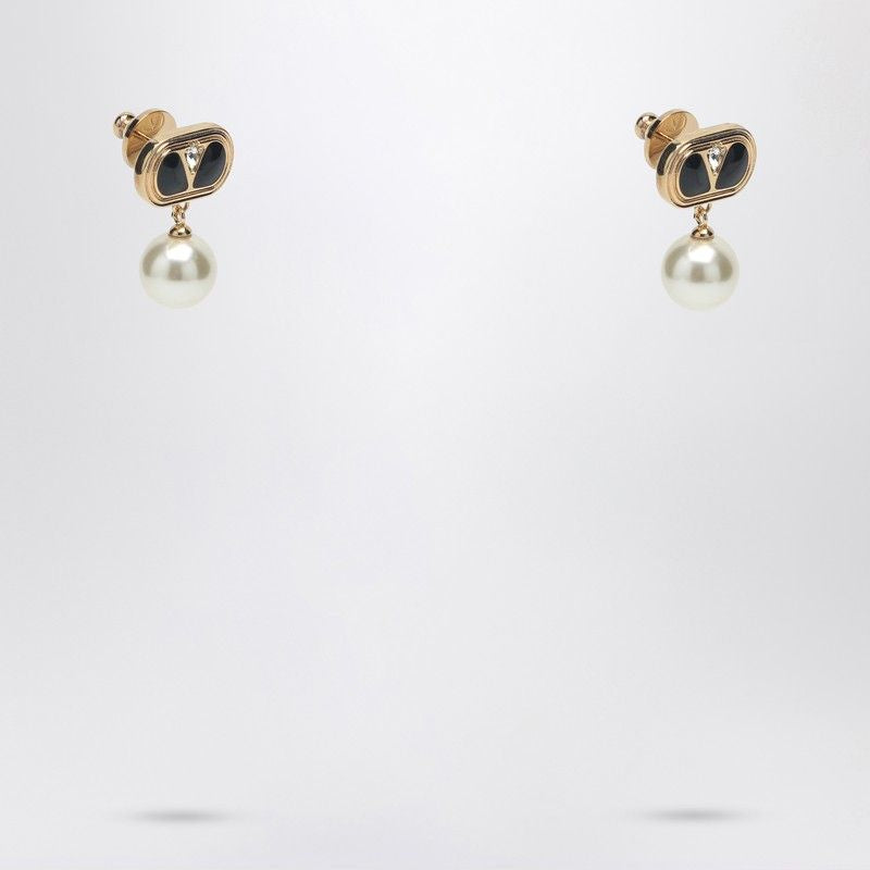 VALENTINO GARAVANI Oval Earrings with Swarovski Pearl