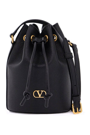 VALENTINO GARAVANI Mini Bucket Handbag in Textured Leather