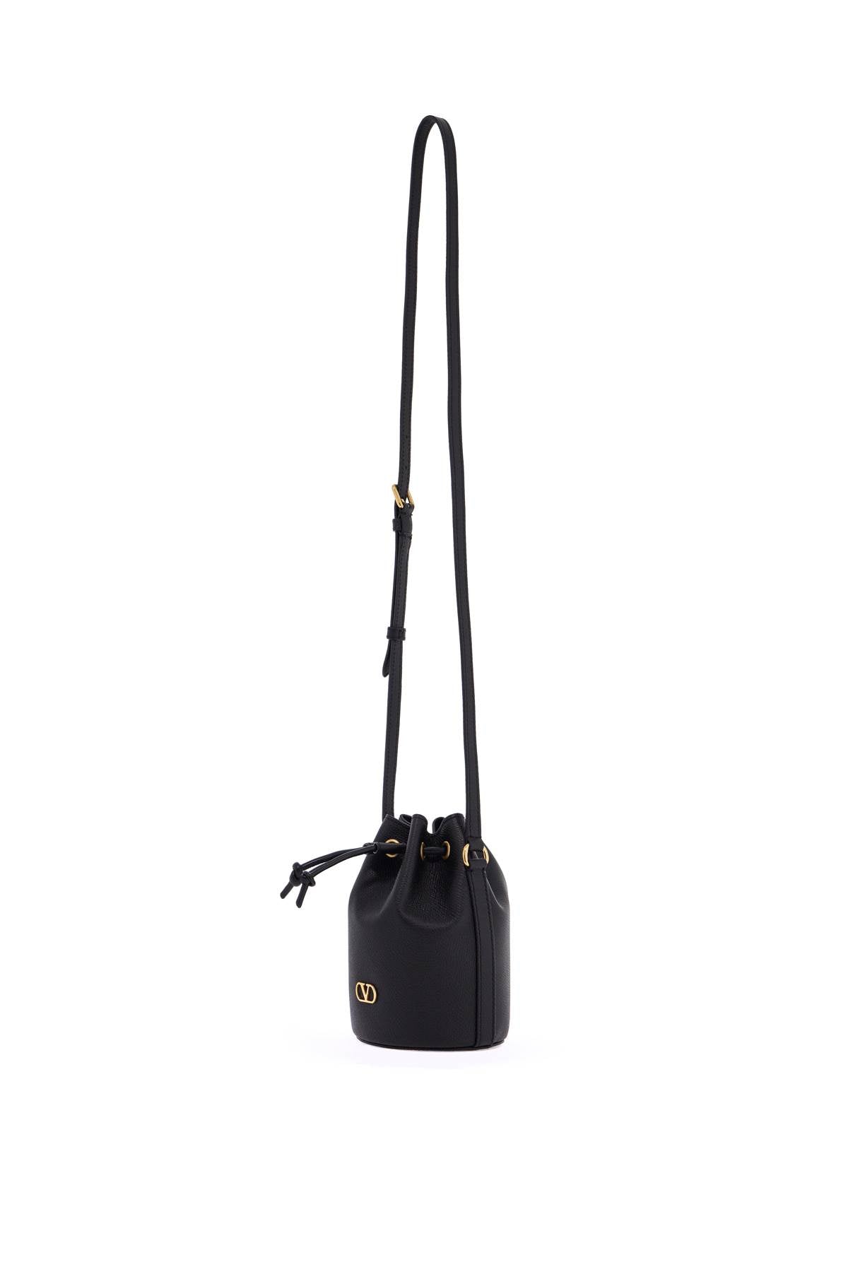 VALENTINO GARAVANI Mini Bucket Handbag in Textured Leather