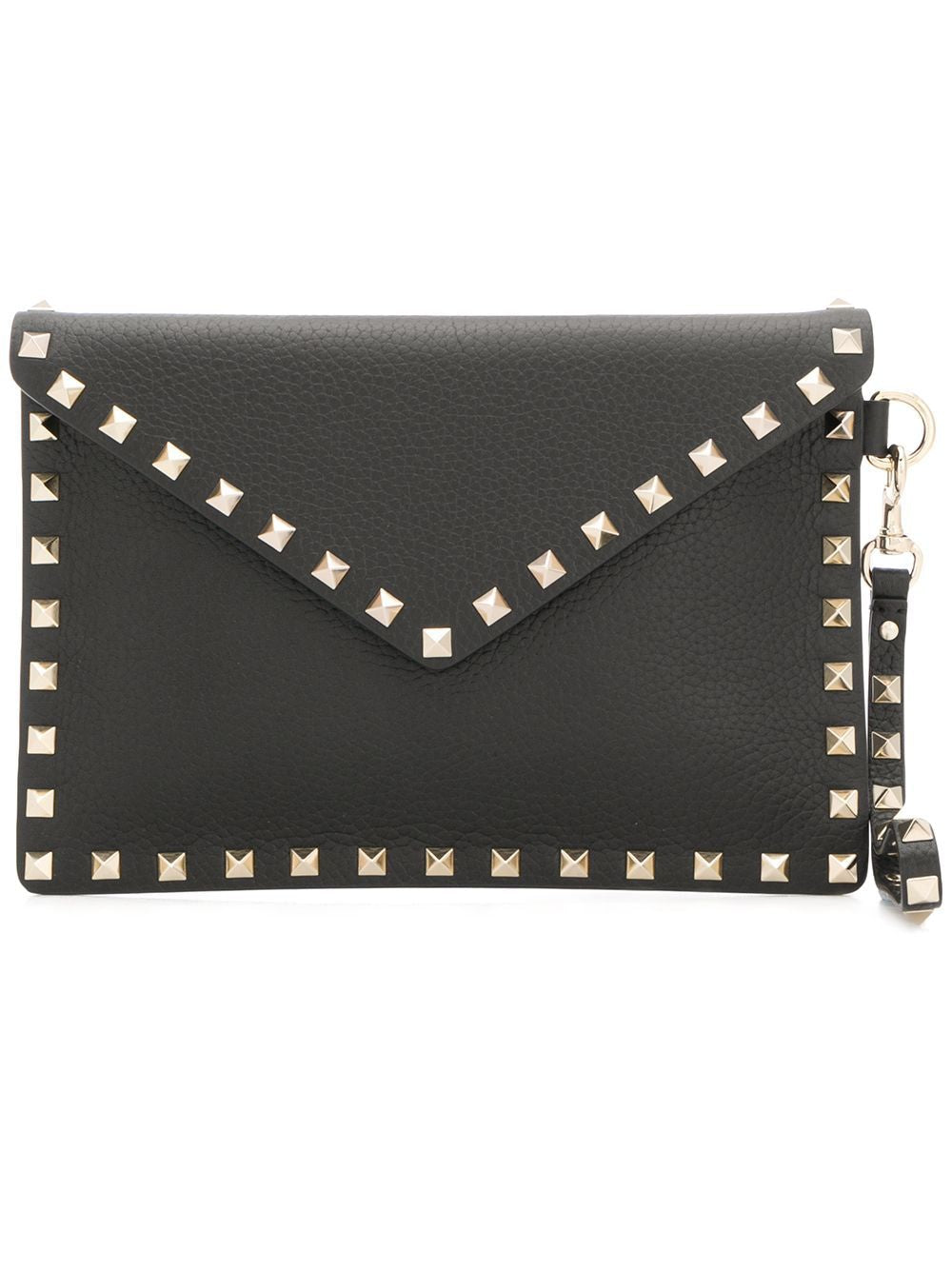 VALENTINO Rockstud Medium Flat Pouch Handbag