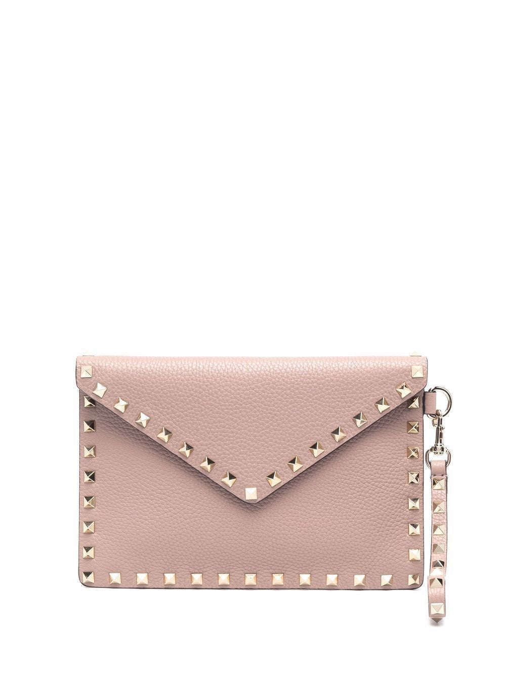 VALENTINO Rockstud Medium Flat Pouch Handbag