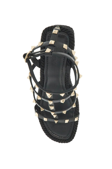 VALENTINO GARAVANI Rockstud Wedge Sandals for Women