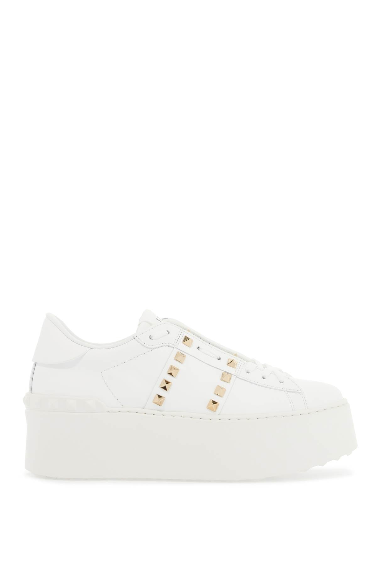 VALENTINO GARAVANI Rockstud Elegant Sneakers with Golden Studs for Women