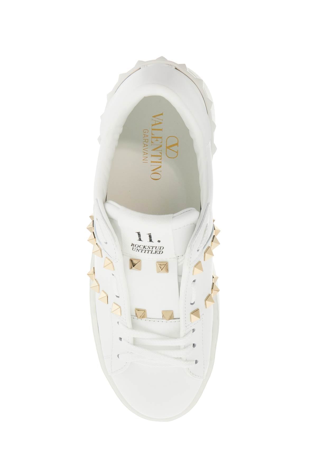 VALENTINO GARAVANI Rockstud Elegant Sneakers with Golden Studs for Women