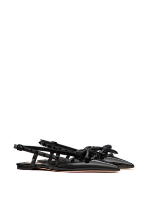 VALENTINO Rockstud Bow Ballerina Flats