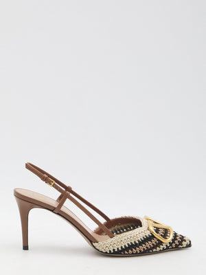 VALENTINO GARAVANI Signature Slingback Pumps - 8cm Heel