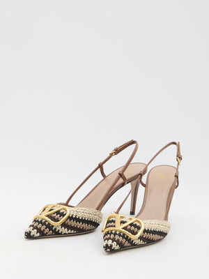 VALENTINO GARAVANI Signature Slingback Pumps - 8cm Heel