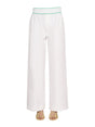 BOTTEGA VENETA Cotton Twill Trousers with Embroidered Reverse Print