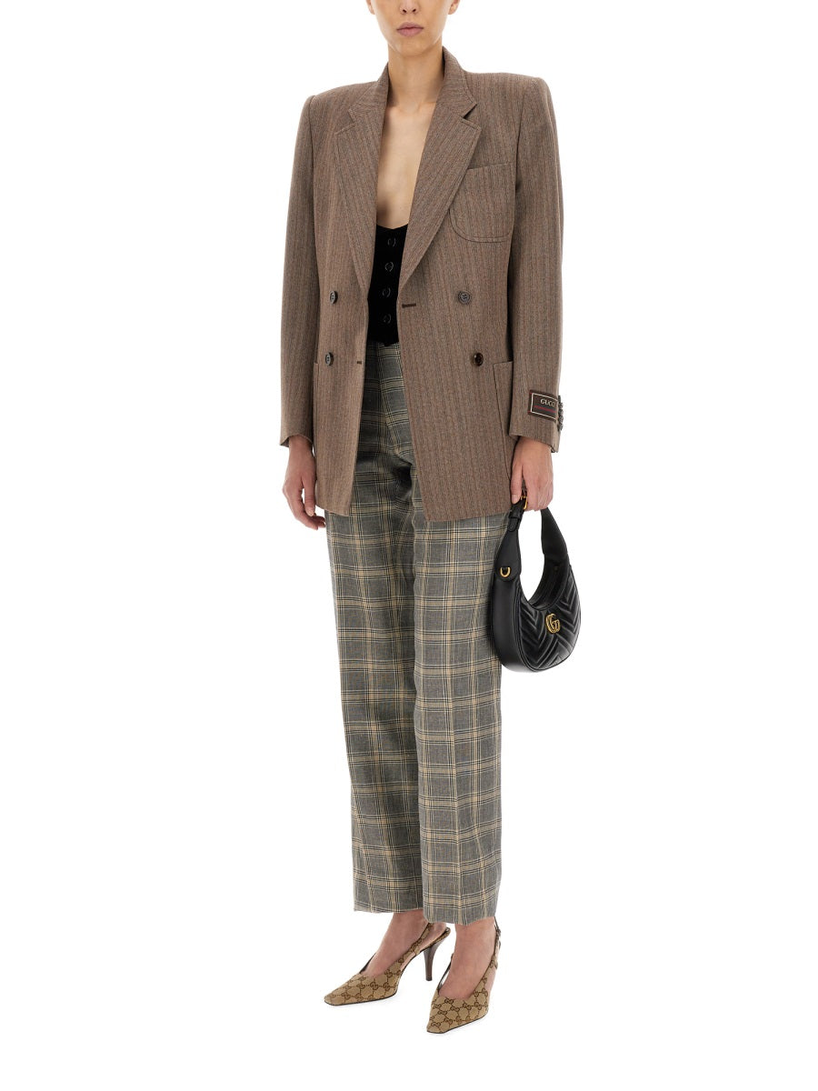 GUCCI Herringbone Wool Jacket for Women