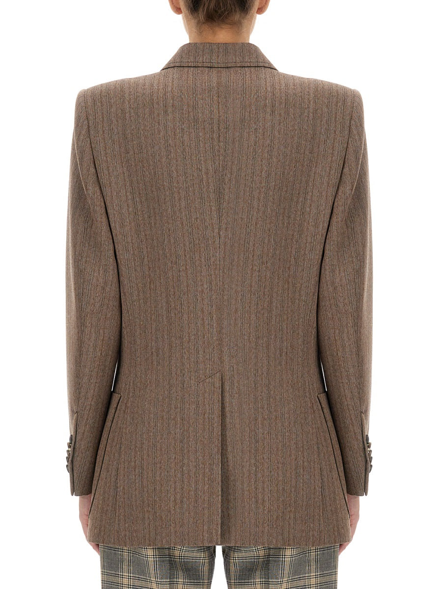 GUCCI Herringbone Wool Jacket for Women