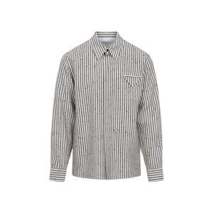 BOTTEGA VENETA Long Sleeve Striped Shirt for Men - SS25 Collection