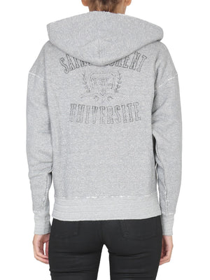 SAINT LAURENT Women's Drawstring-Free Hoodie