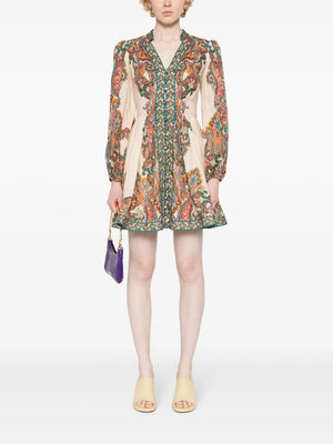 ZIMMERMANN Effortlessly Chic Plunge Linen Mini Dress