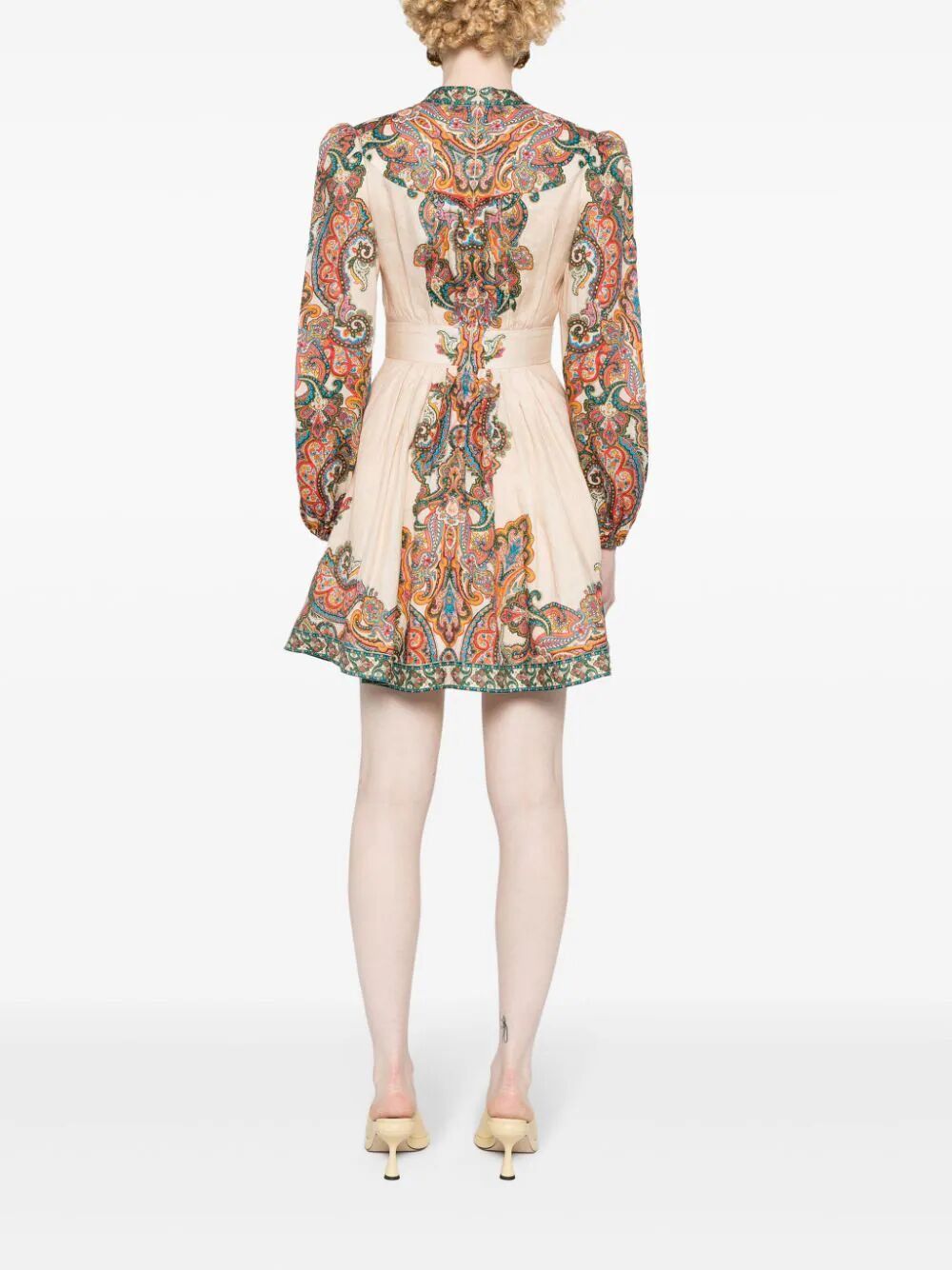 ZIMMERMANN Effortlessly Chic Plunge Linen Mini Dress