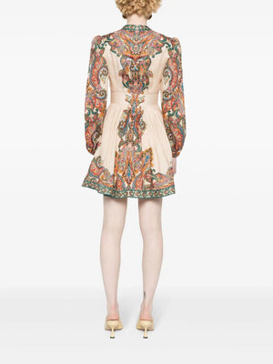 ZIMMERMANN Effortlessly Chic Plunge Linen Mini Dress