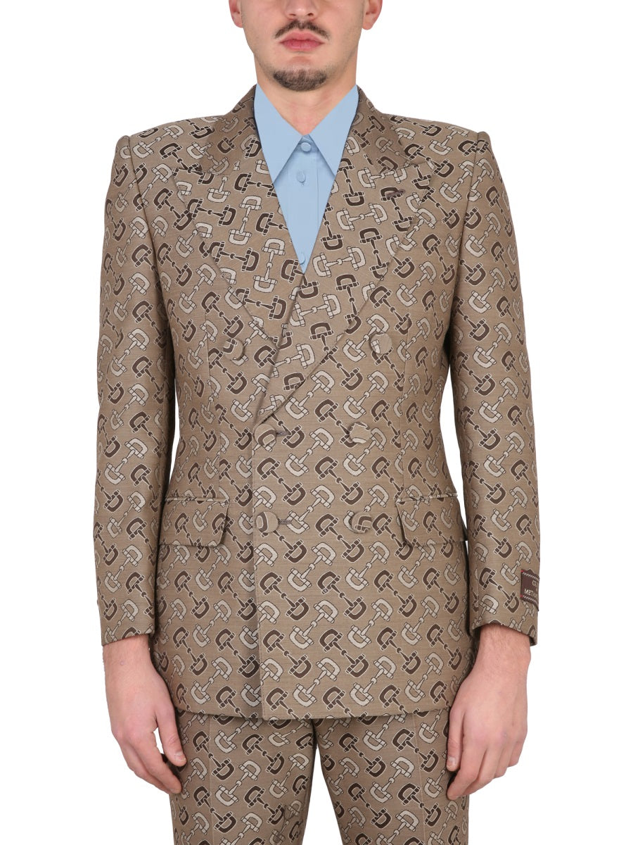 GUCCI Maxi Clamp Pattern Cotton Jacket for Men