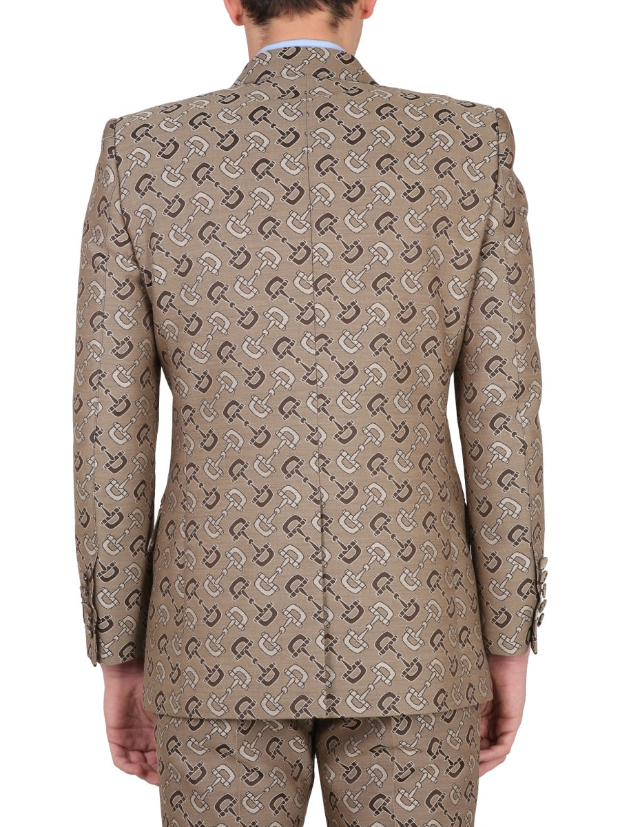 GUCCI Maxi Clamp Pattern Cotton Jacket for Men