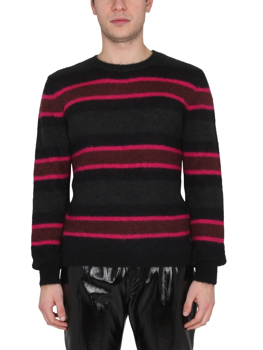 SAINT LAURENT Crossneck Mohair Sweater for Men