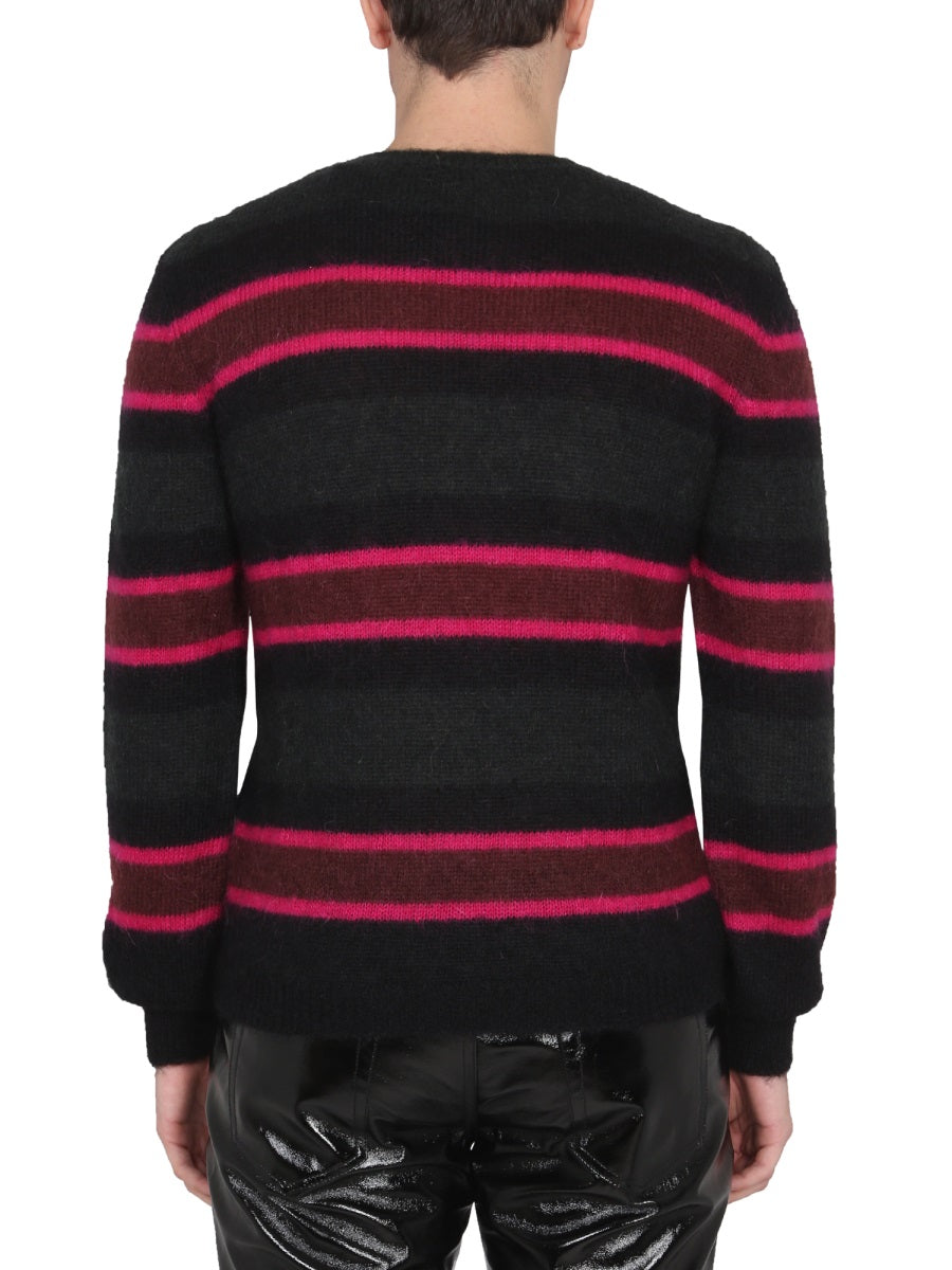 SAINT LAURENT Crossneck Mohair Sweater for Men