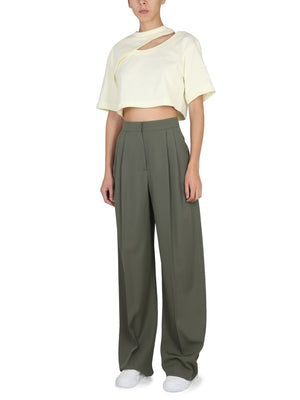 ALEXANDER MCQUEEN Wide Leg Pants for Women - Spring/Summer Collection 2025