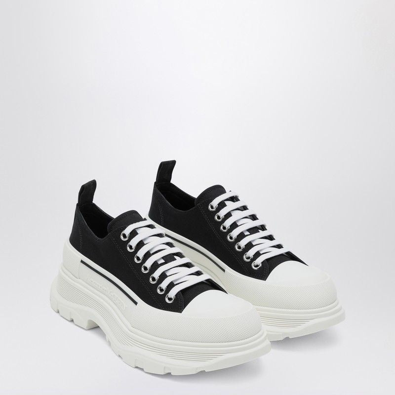 ALEXANDER MCQUEEN Men's Low Lace-Up Tread Slick Shoes