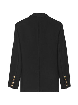 SAINT LAURENT Classic Double Breasted Wool Jacket for Men