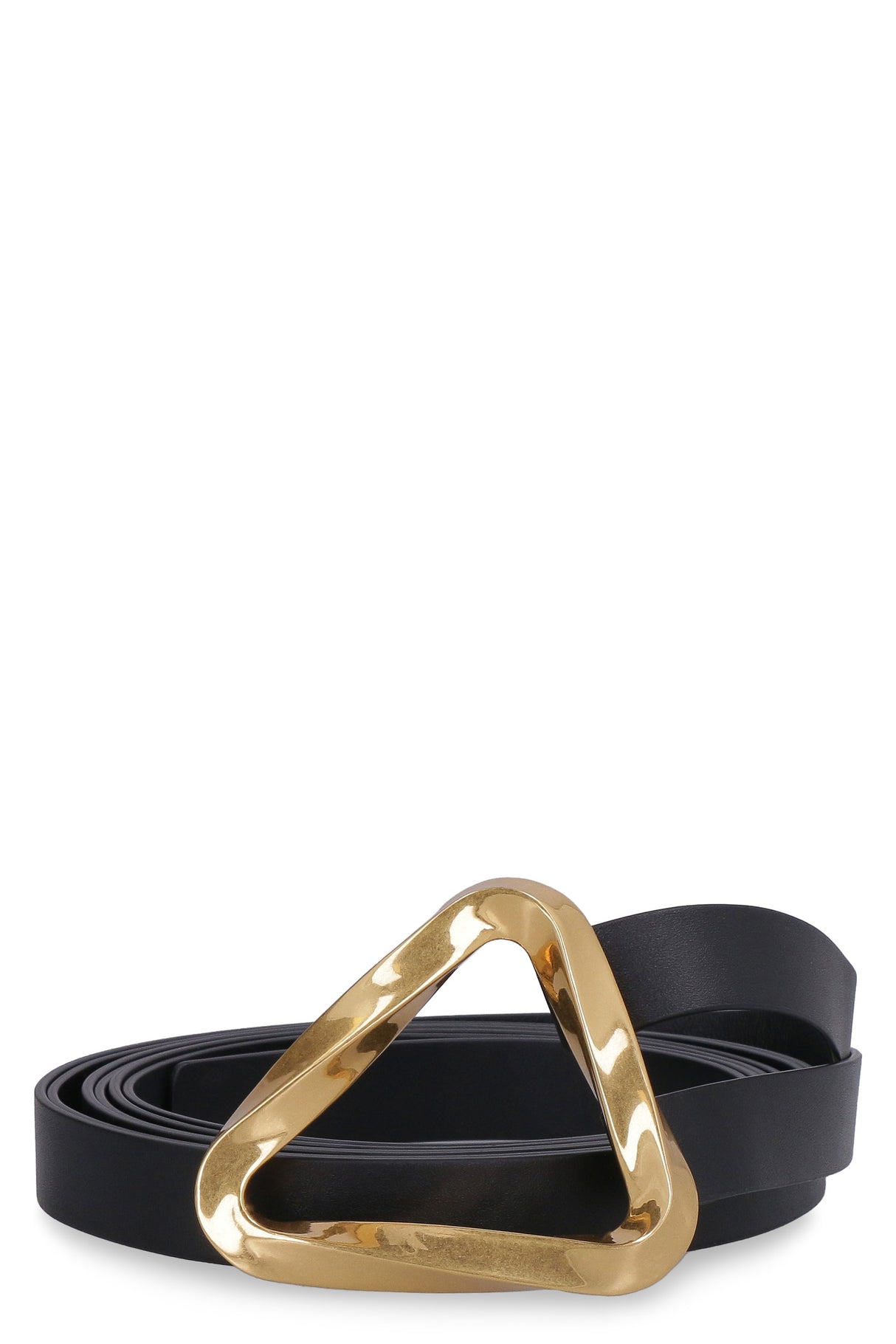 BOTTEGA VENETA Grasp Leather Double Strap Belt - 8x6 cm Buckle