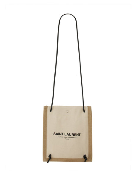 SAINT LAURENT Logo Print Mini Shoulder Bag Backpack for Men