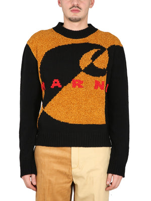 MARNI X CARHARTT WIP Cross-Neck Wool and Silk Sweater for Men