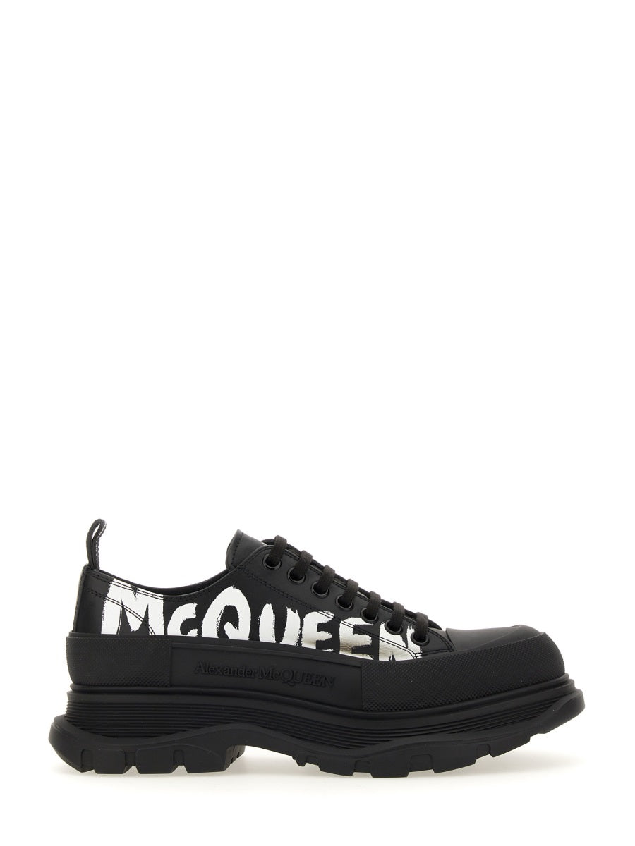 ALEXANDER MCQUEEN Tread Slick Lace-Up Shoe with 7 cm Rubber Sole