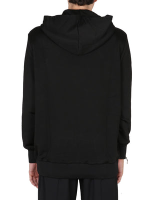 ALEXANDER MCQUEEN Atelier Printed Sweatshirt with Drawstring Hood