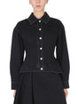 ALEXANDER MCQUEEN Hybrid Denim Jacket with Classic Collar for Women